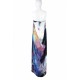 Blue Floral Print Chiffon Beach Cover-up