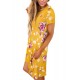 Yellow Cross Strap Neck Summer Floral Dress